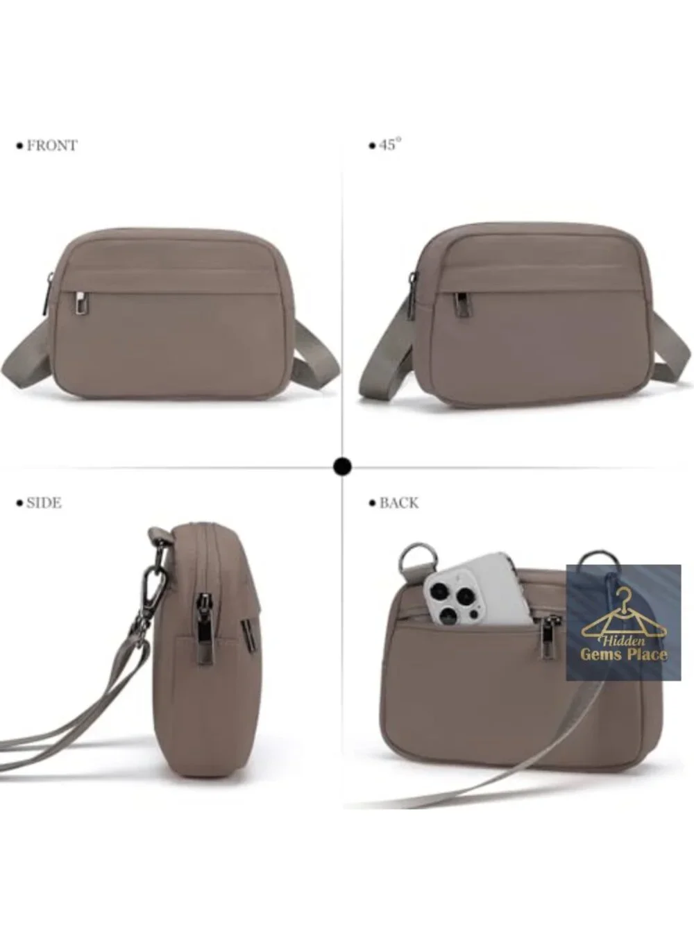 Small Crossbody Bag with Adjustable Strap, Belt Bag Fanny Pack, Water Resistant